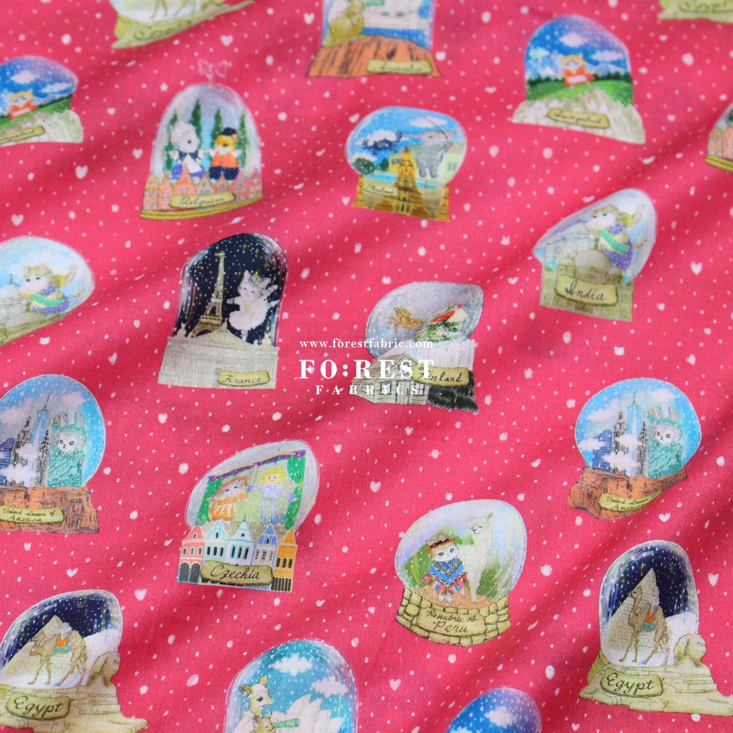 cotton - Magical Snow Globes fabric