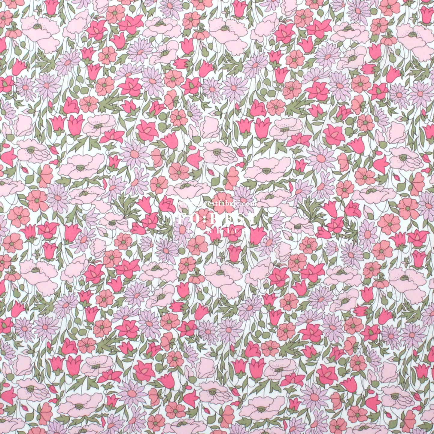 Liberty of London (Cotton Tana Lawn Fabric) - Poppy and Daisy Metalic A