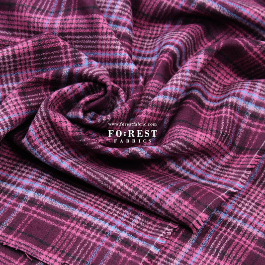 Organic Flannel - Aubergine Tartan 法籣絨