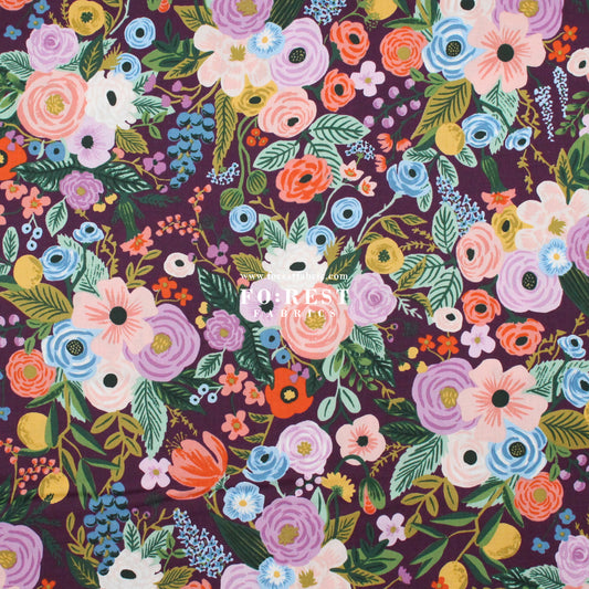 cotton - Garden Party Petite - Burgundy fabric