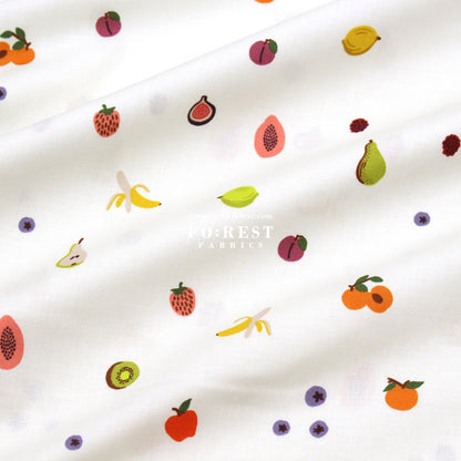 cotton - orchard Fruit Orchard - Cream fabric