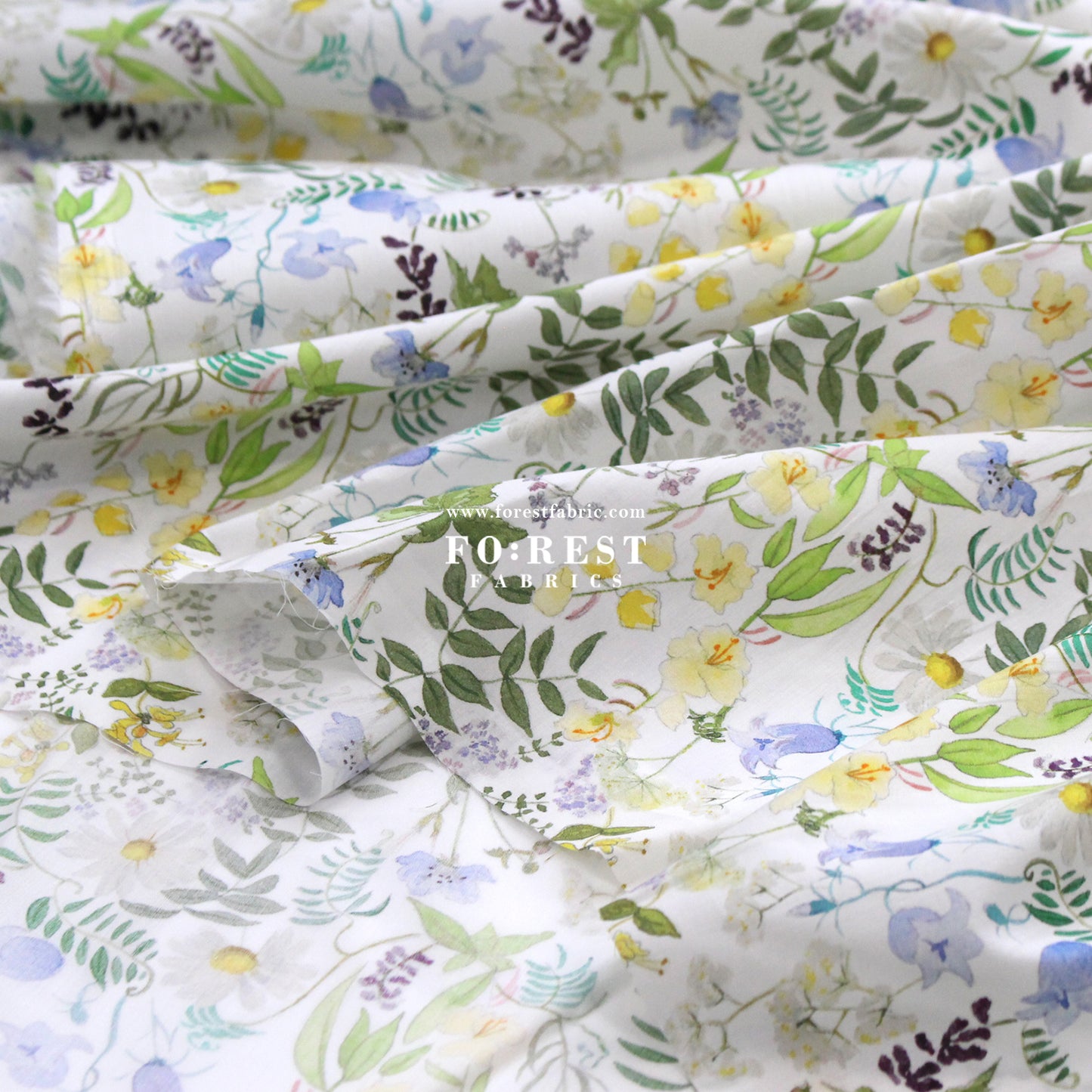 Liberty of London (Cotton Tana Lawn Fabric) - Florals Light Yellow