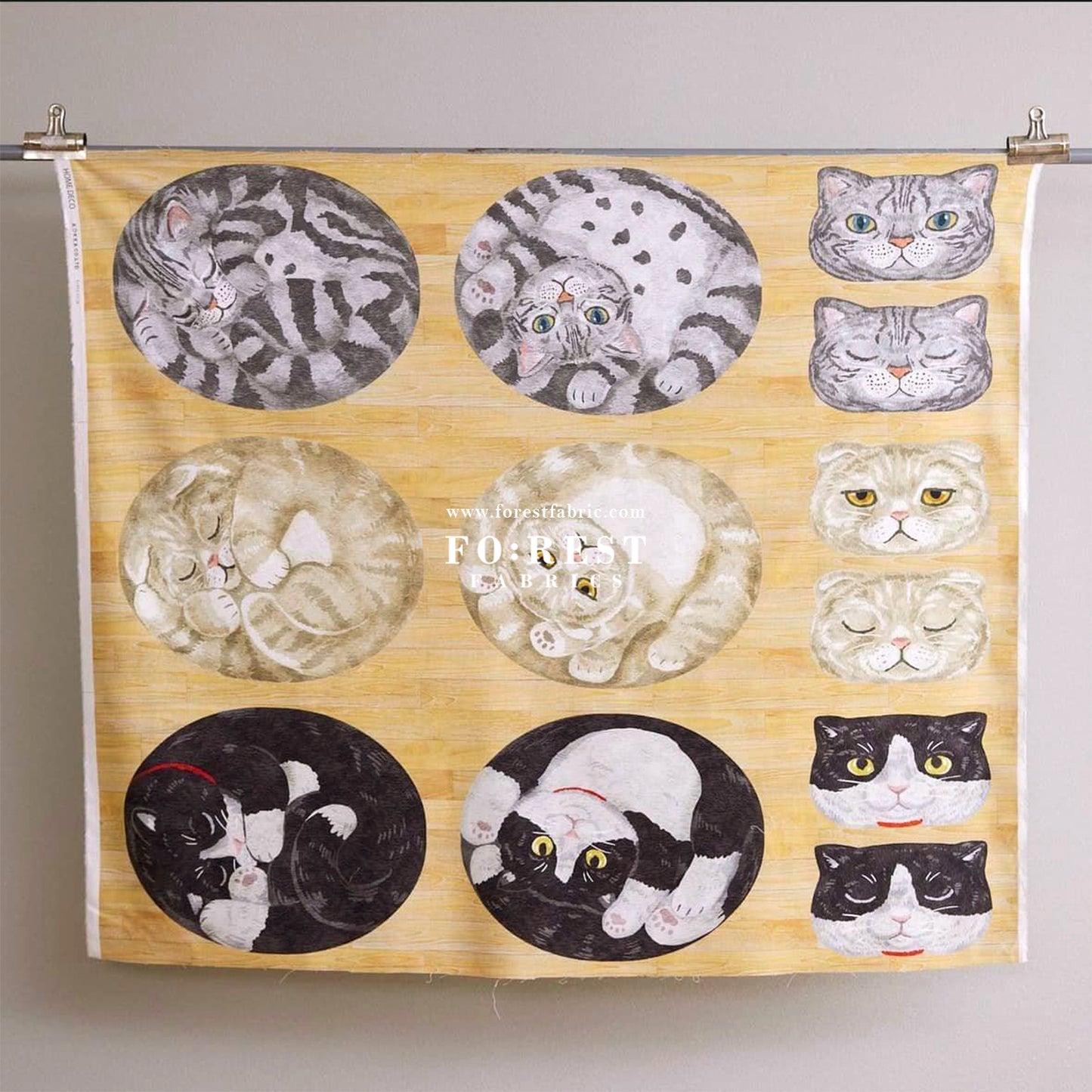 Pre-cut cotton - Home Deco cats fabric