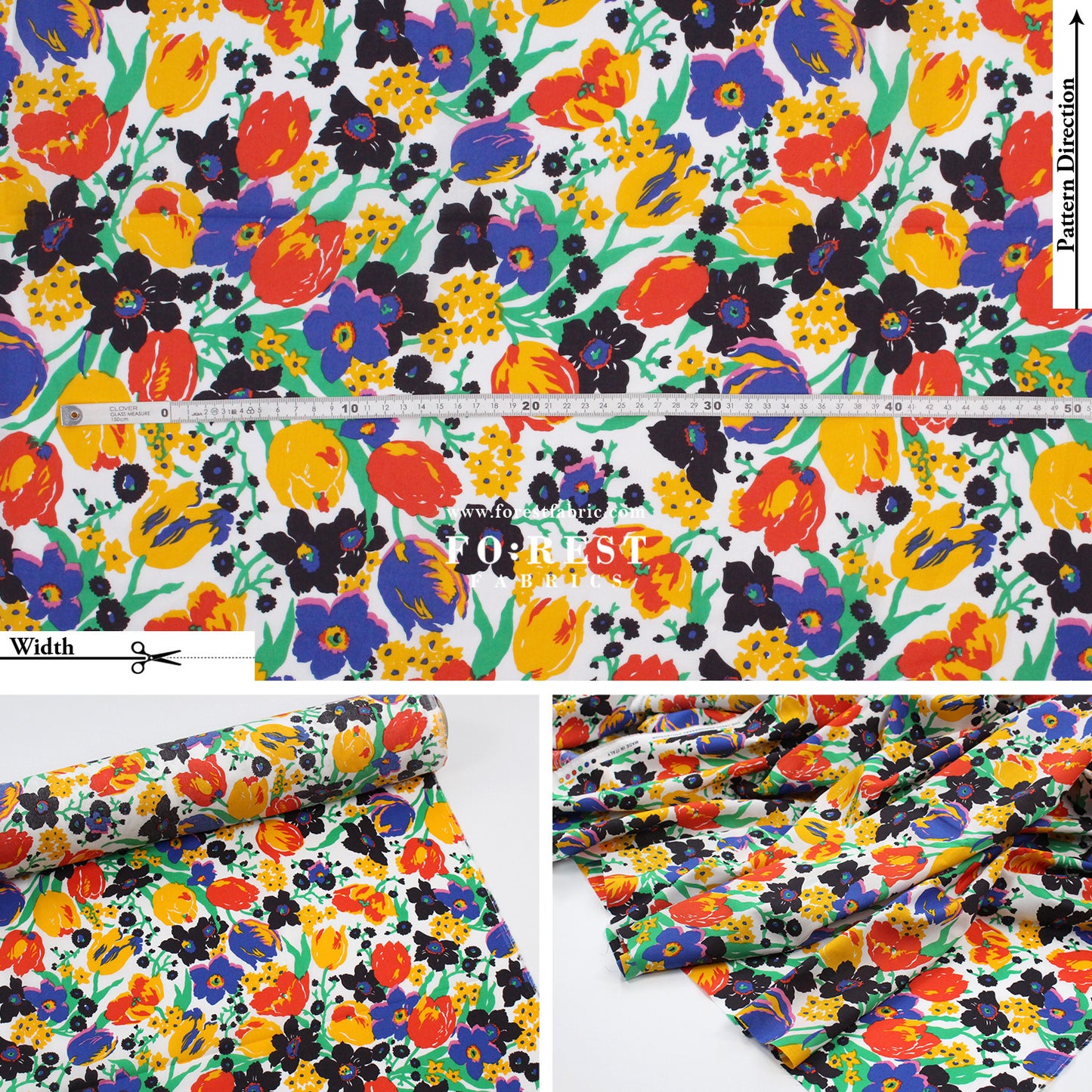 Liberty of London (Cotton Tana Lawn Fabric) - Mariana's Bouquet