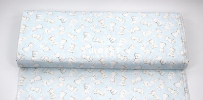 cotton - Rabbit fabric Light Blue