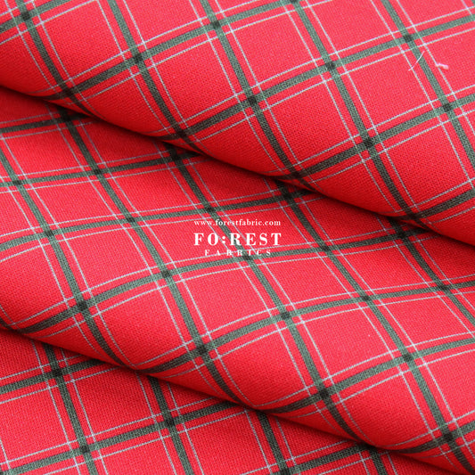 cotton - Christmas Plaid fabric Red