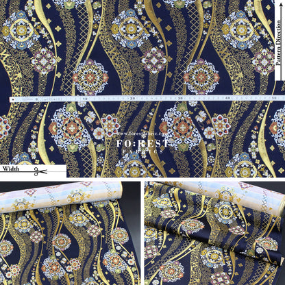 Gold Brocade - 吉祥華文 Auspicious KINRAN fabric