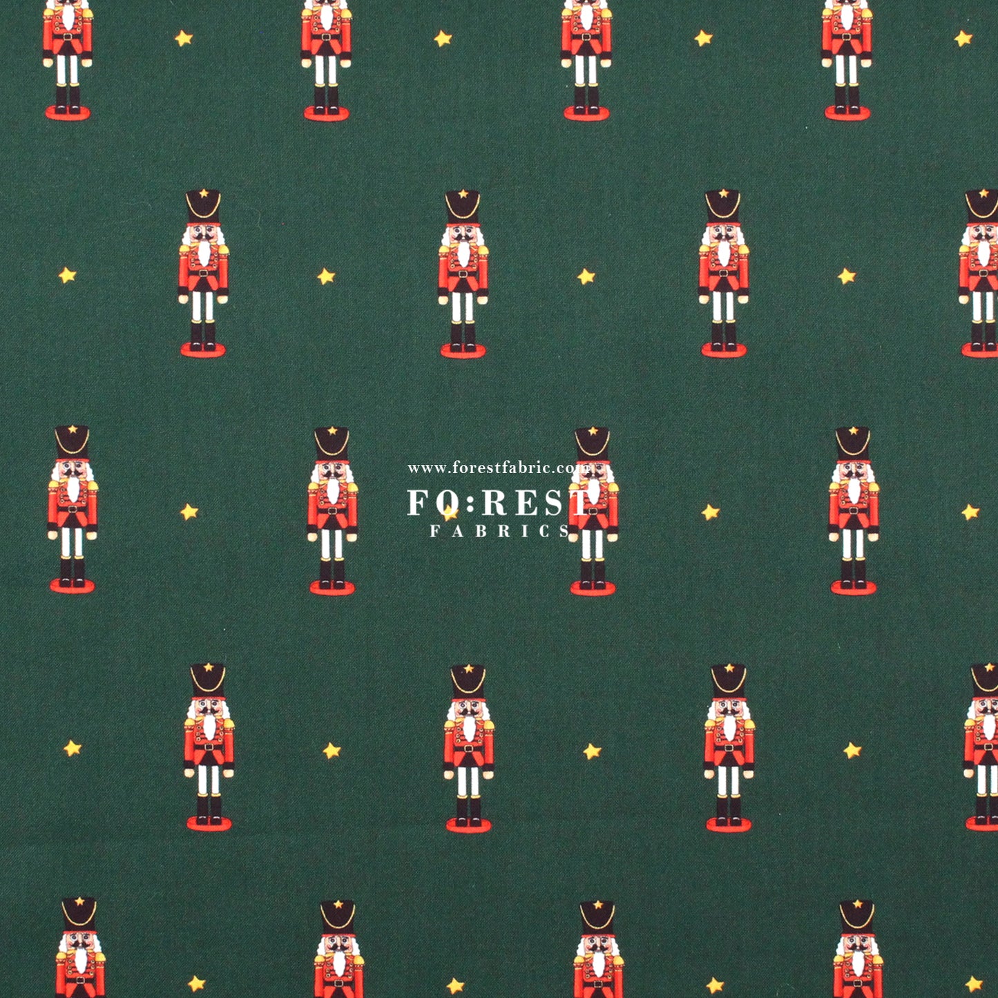 cotton - Christmas Toy Nutcracker fabric Green