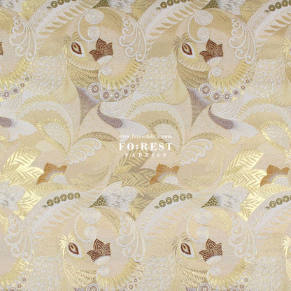 Gold Brocade - Sea fabric Gold