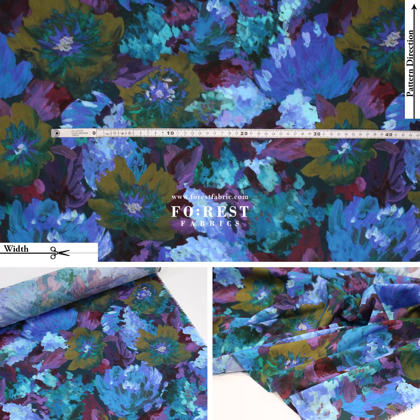 Liberty of London (Cotton Tana Lawn Fabric) - Aritist's Bouquet A