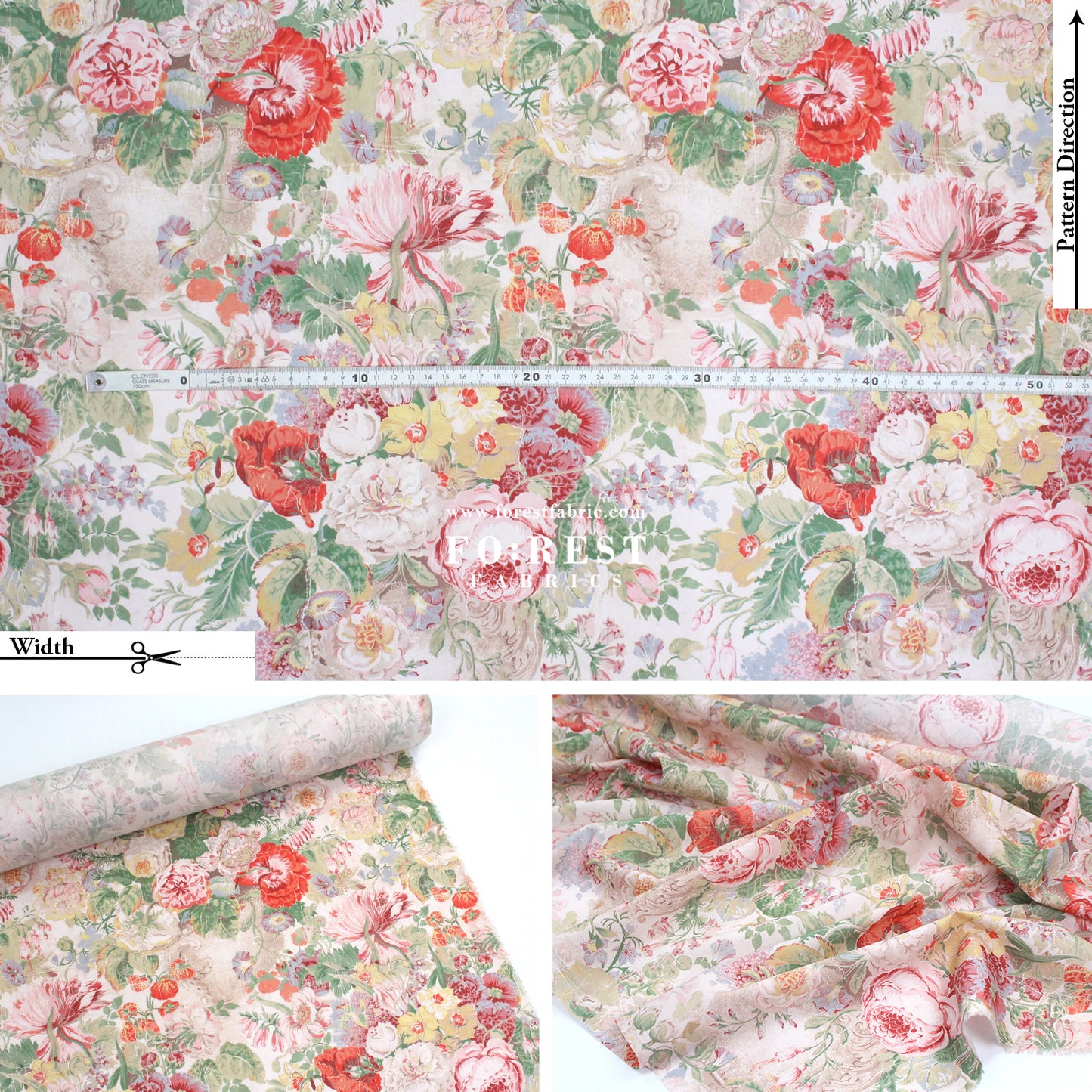 Liberty of London (Cotton Tana Lawn Fabric) - Parchment Petals A