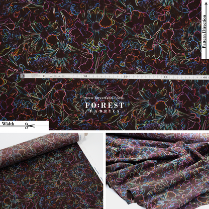 Liberty of London (Cotton Tana Lawn Fabric) - Neon Night C