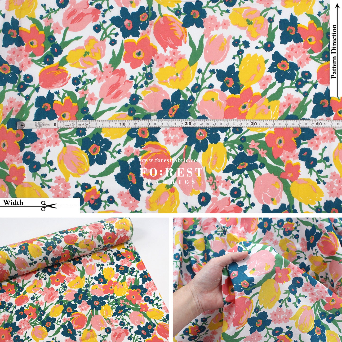 Liberty of London (Cotton Tana Lawn Fabric) - Mariana's Bouquet