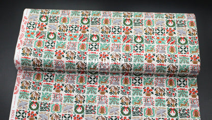 cotton - Holiday Tapestry Cream Small fabric