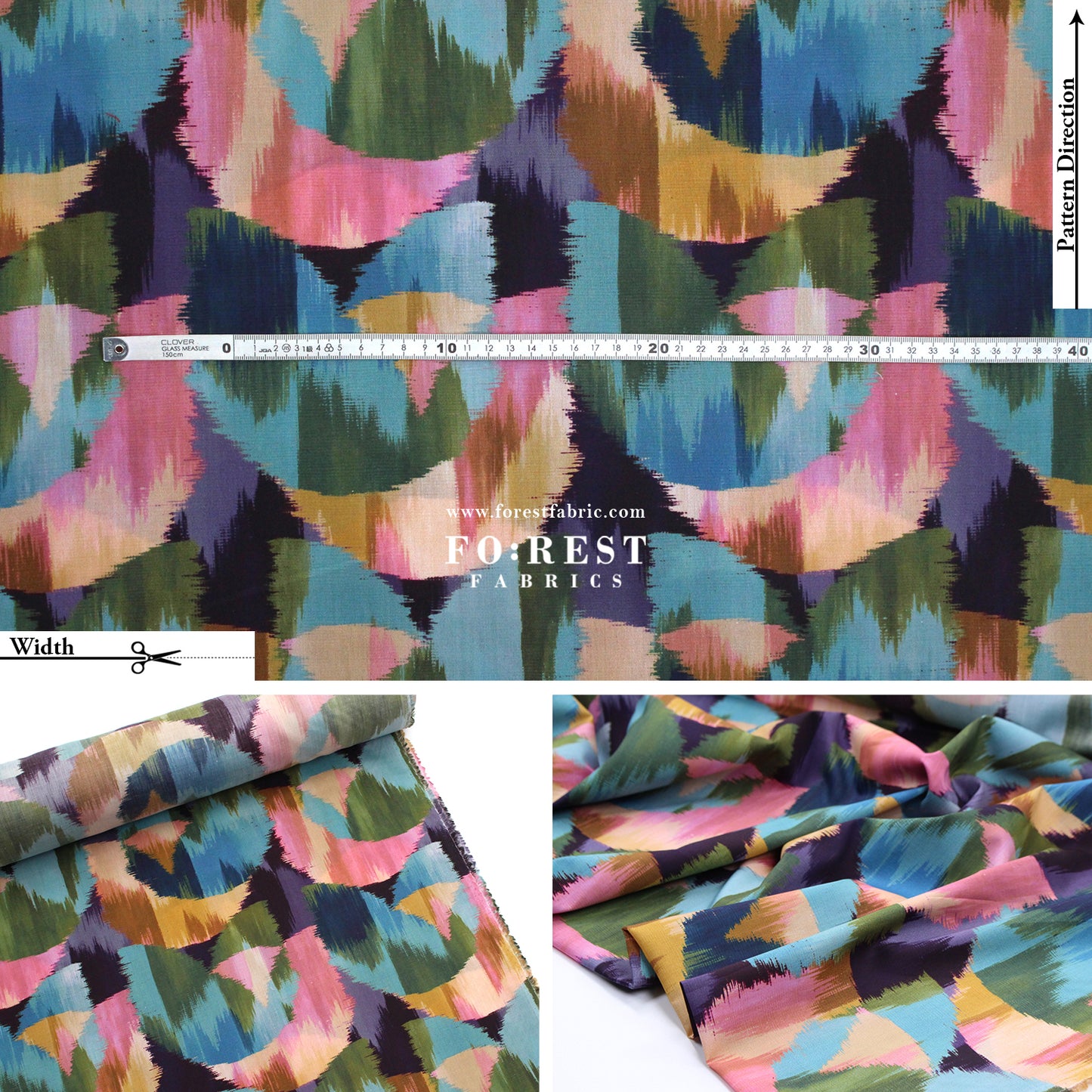 Liberty of London (Cotton Tana Lawn Fabric) - Ikat Tulip A