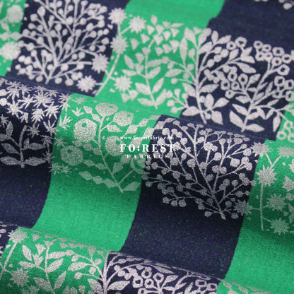 cotton linen - lattice echino fabric C