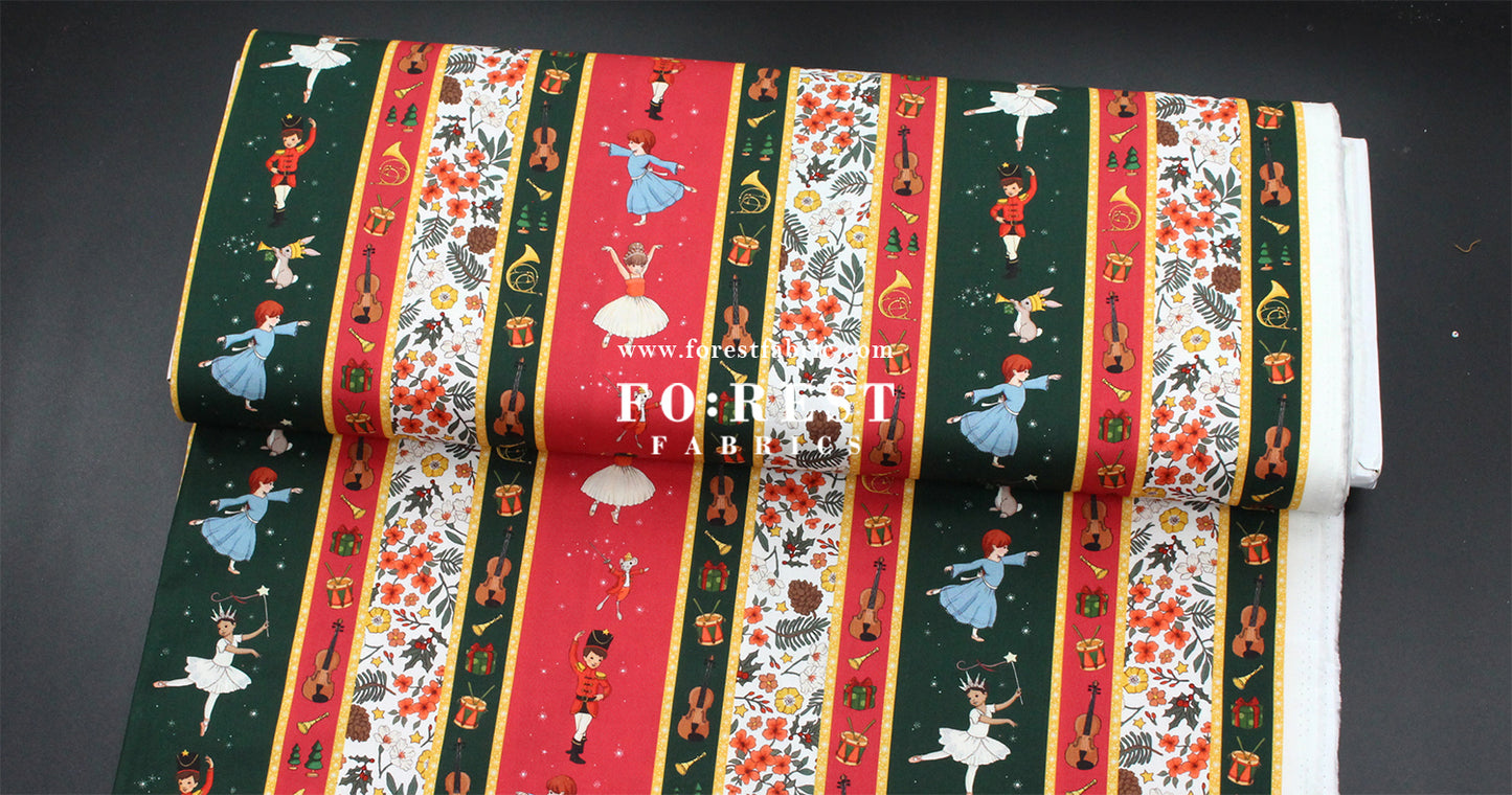 cotton - Christmas Nutcracker Stripe fabric