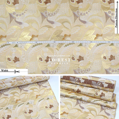 Gold Brocade - Sea fabric Gold