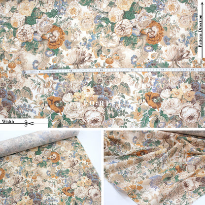 Liberty of London (Cotton Tana Lawn Fabric) - Parchment Petals C