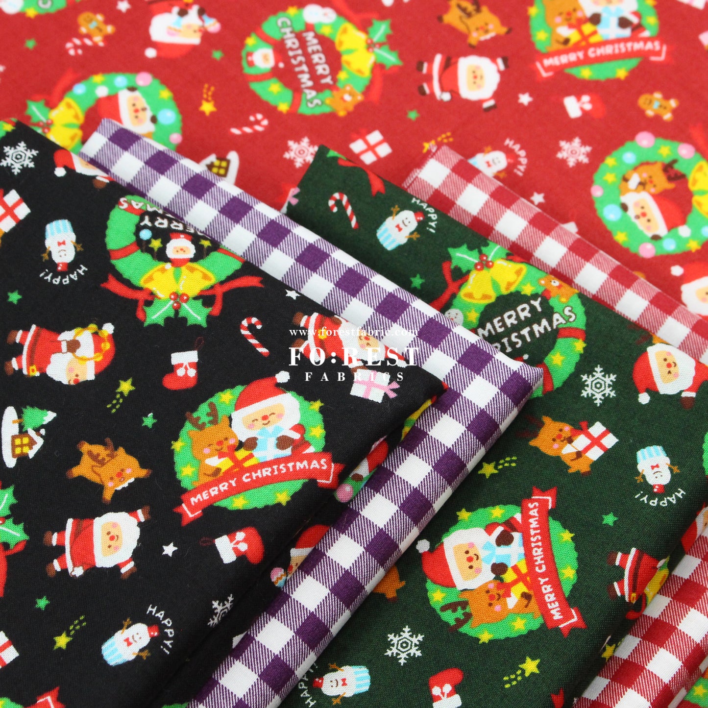 Fat Quarters cotton - christmas santa fabric