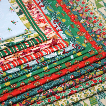 Quilting Liberty Festive Fair Chirtmas fabric SET