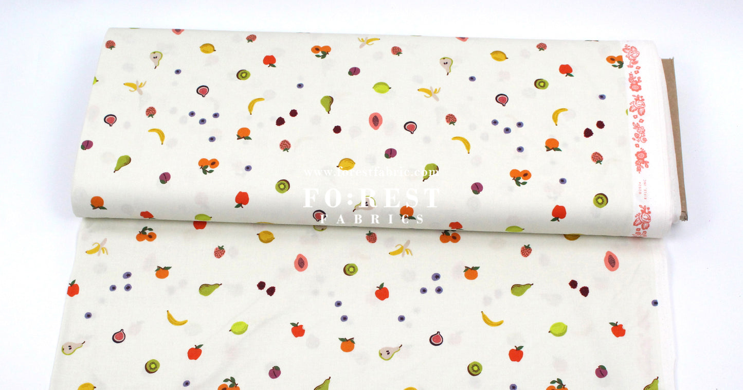 cotton - orchard Fruit Orchard - Cream fabric