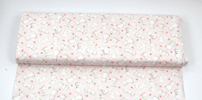 cotton - Rabbit fabric Pink