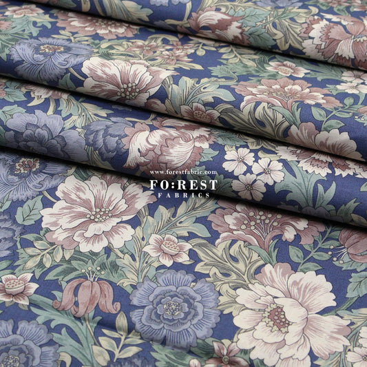 cotton - Gentle Flowers fabric Blue