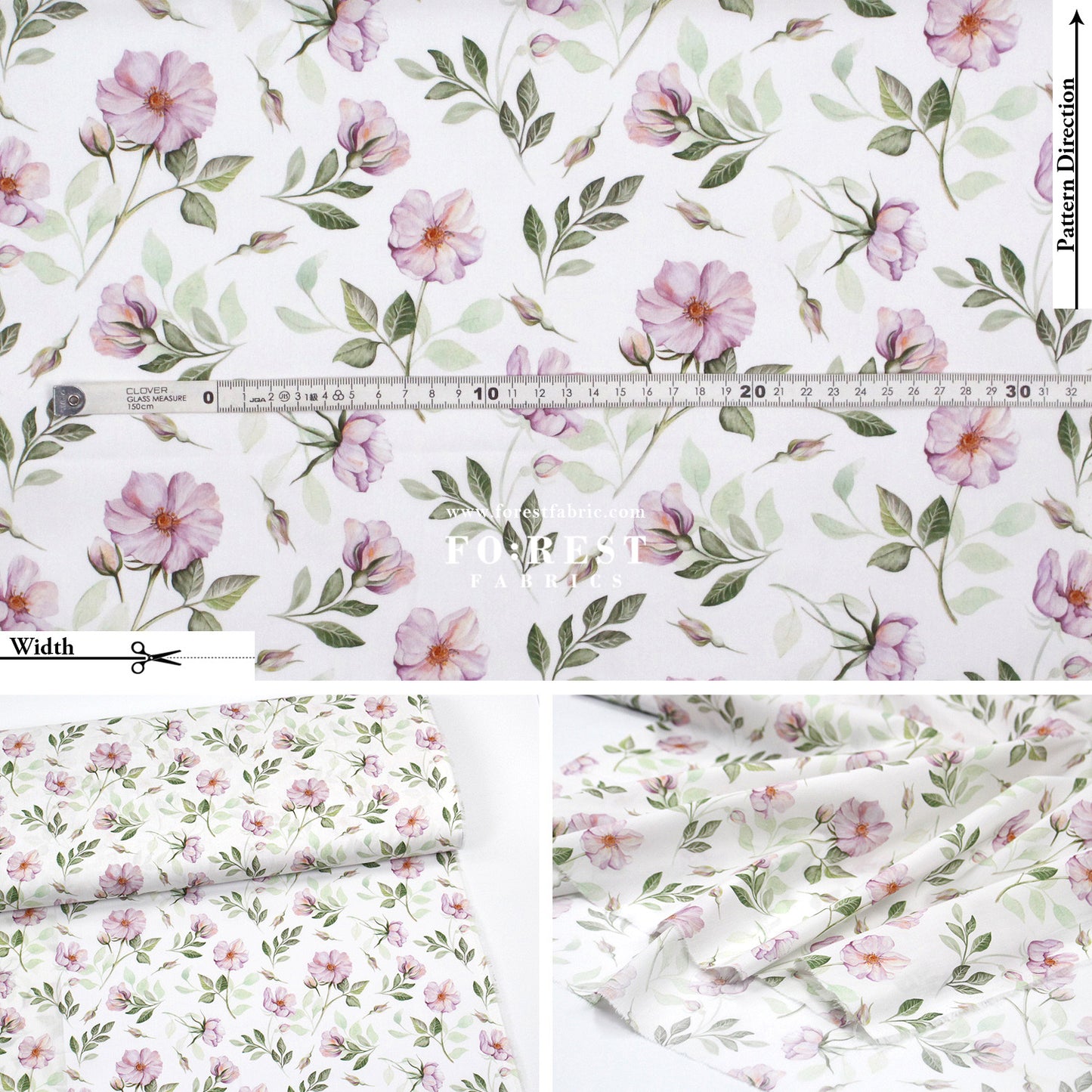 Liberty of London (Cotton Tana Lawn Fabric) - Greenaway's Rose