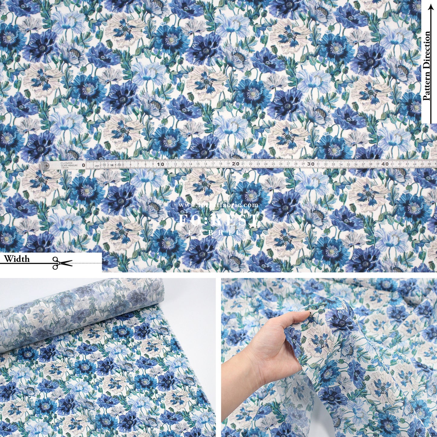 Liberty of London (Cotton Tana Lawn Fabric) - Poppy Amelie B