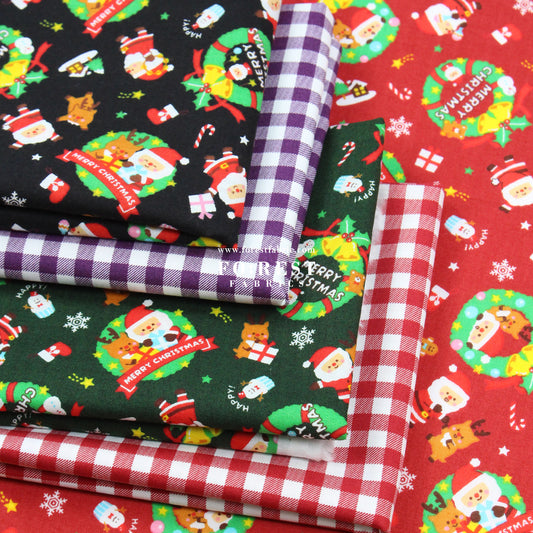 Fat Quarters cotton - christmas santa fabric