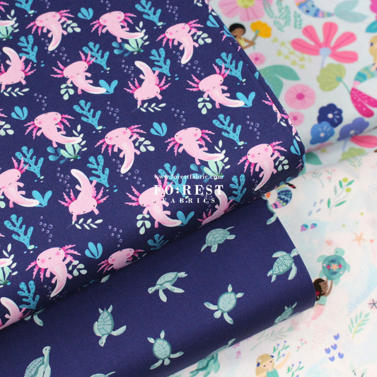 cotton - Axolotls fabric