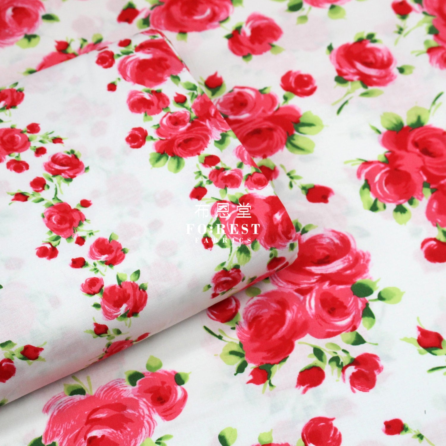 Cotton - Charming Rose Strip Fabric