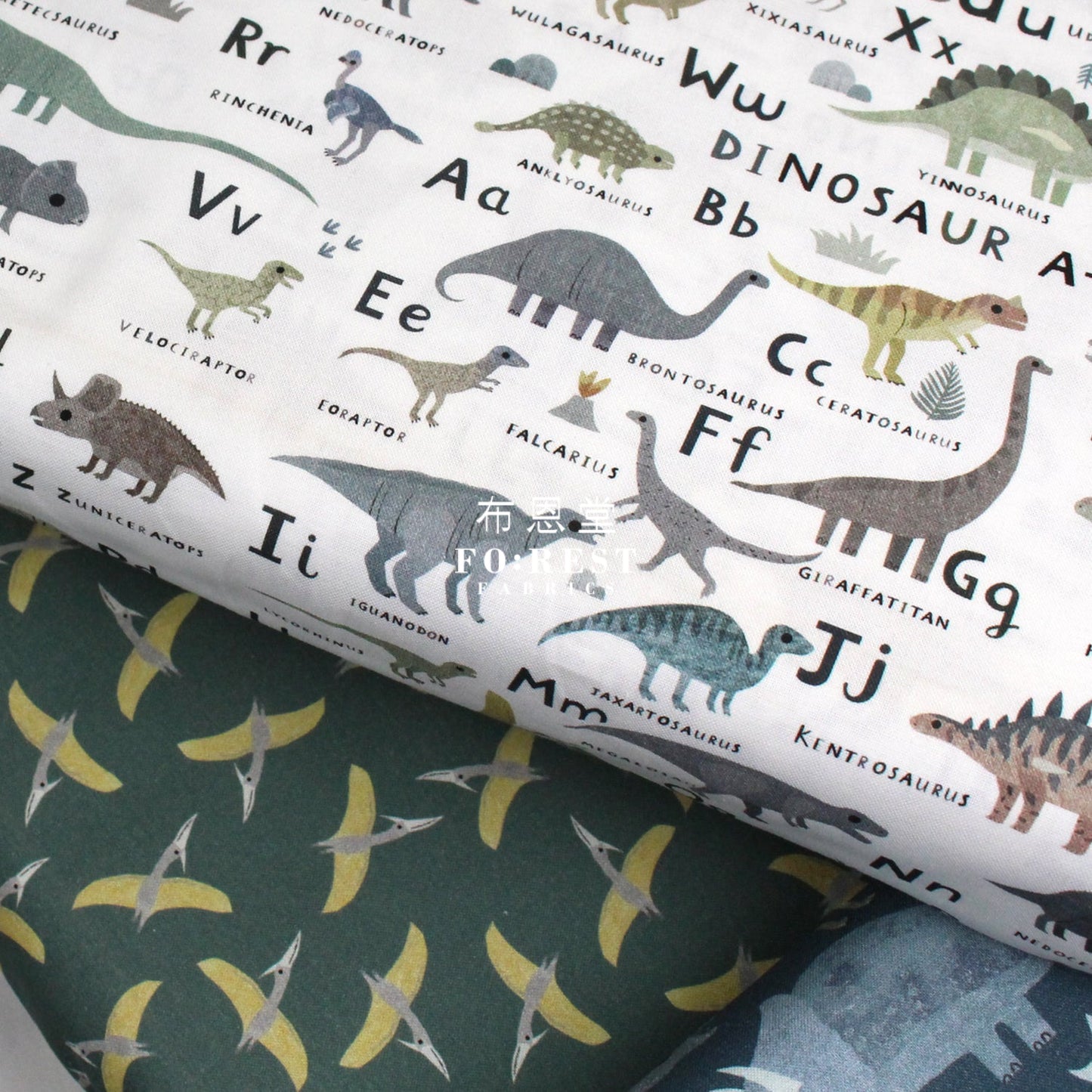 Cotton - D For Dinosaurs Fabric