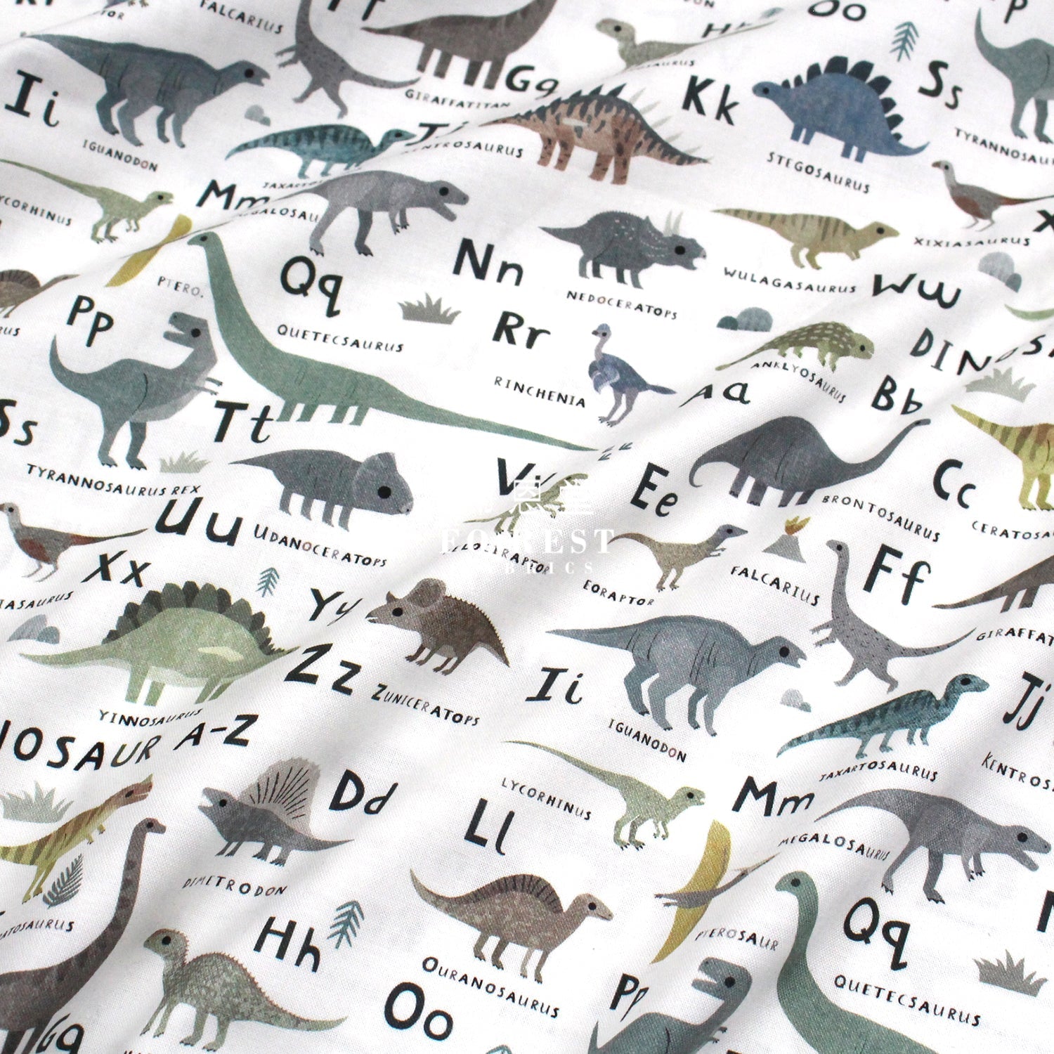 Cotton - D For Dinosaurs Fabric