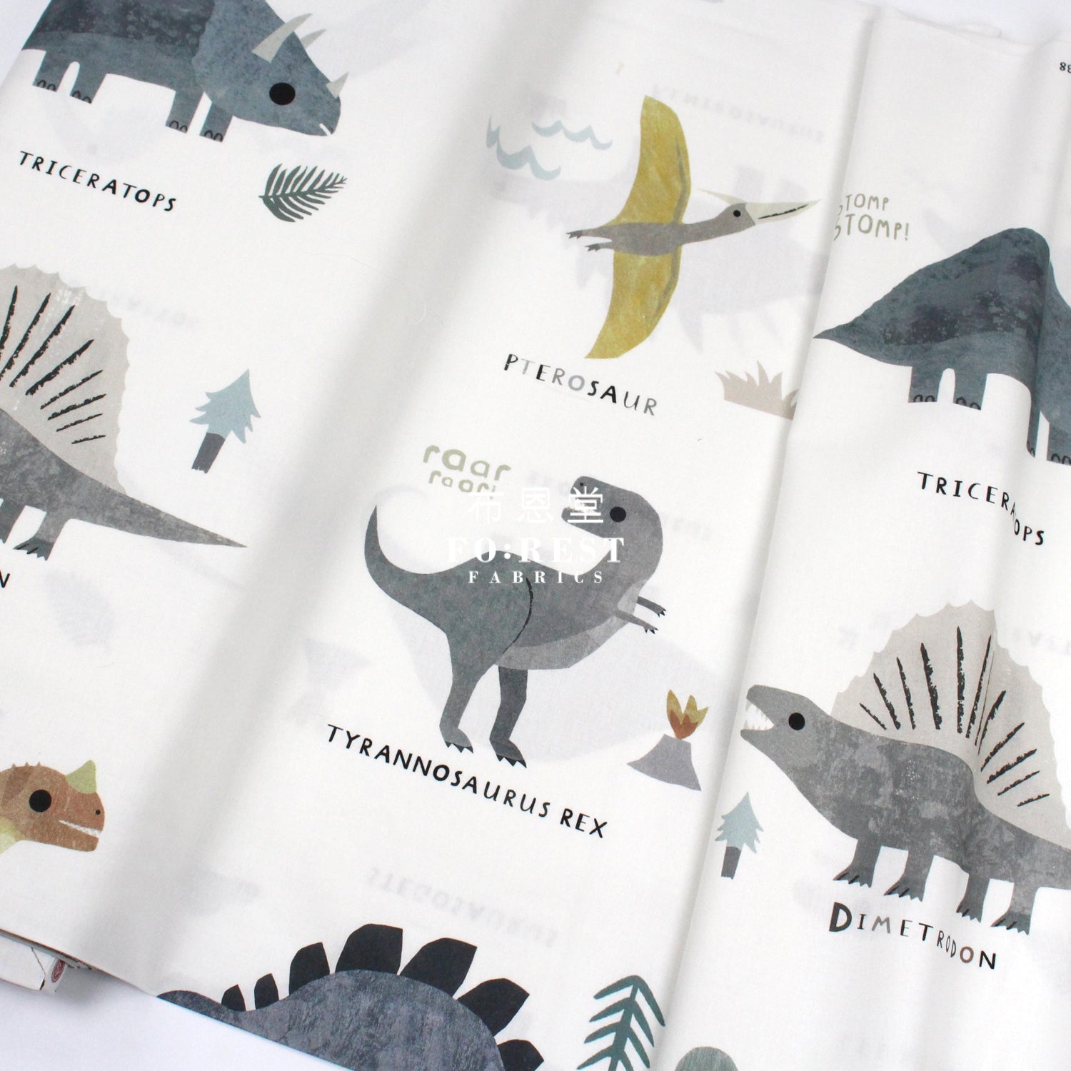 Cotton - Dinosaurs Panel Fabric