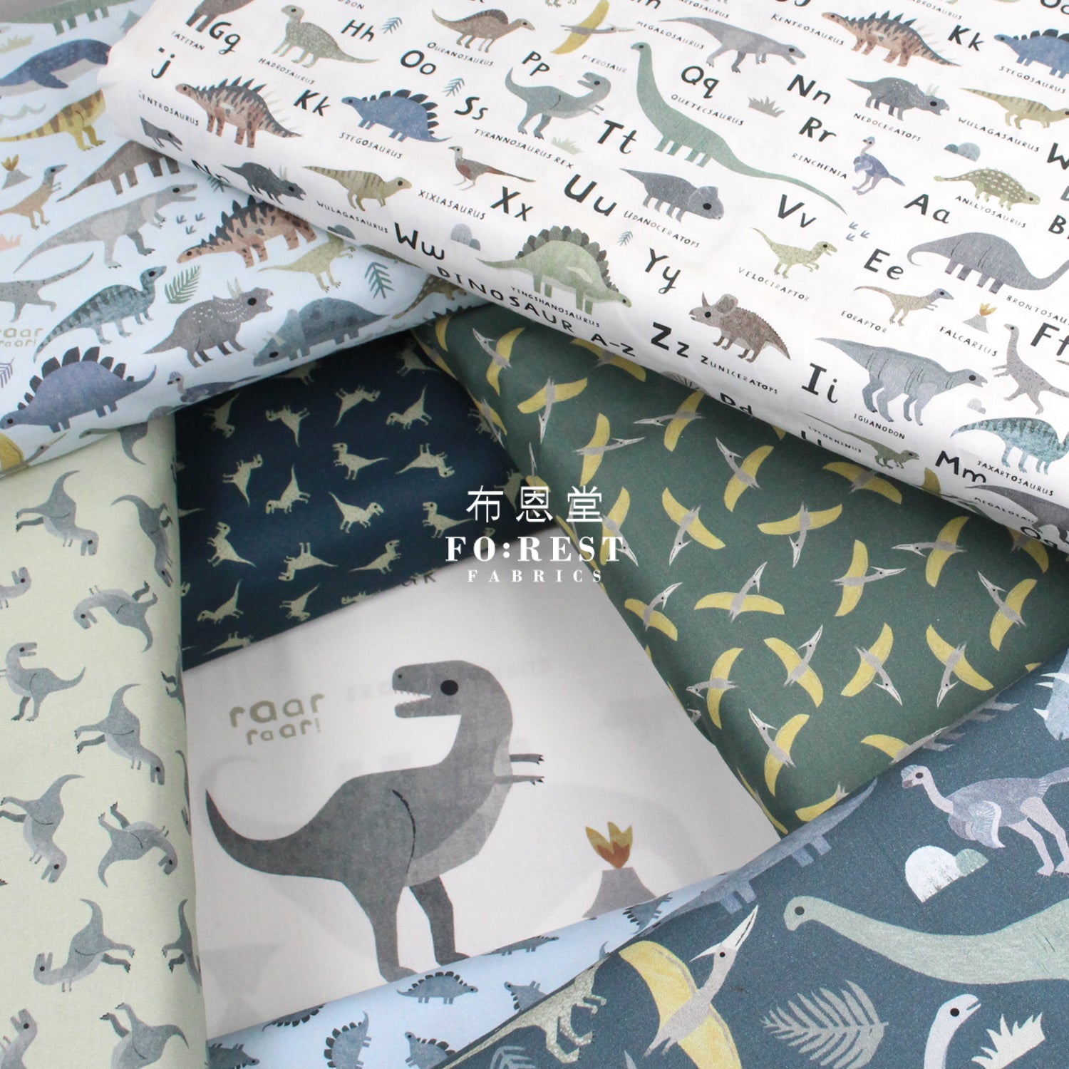 Cotton - Dinosaurs Panel Fabric