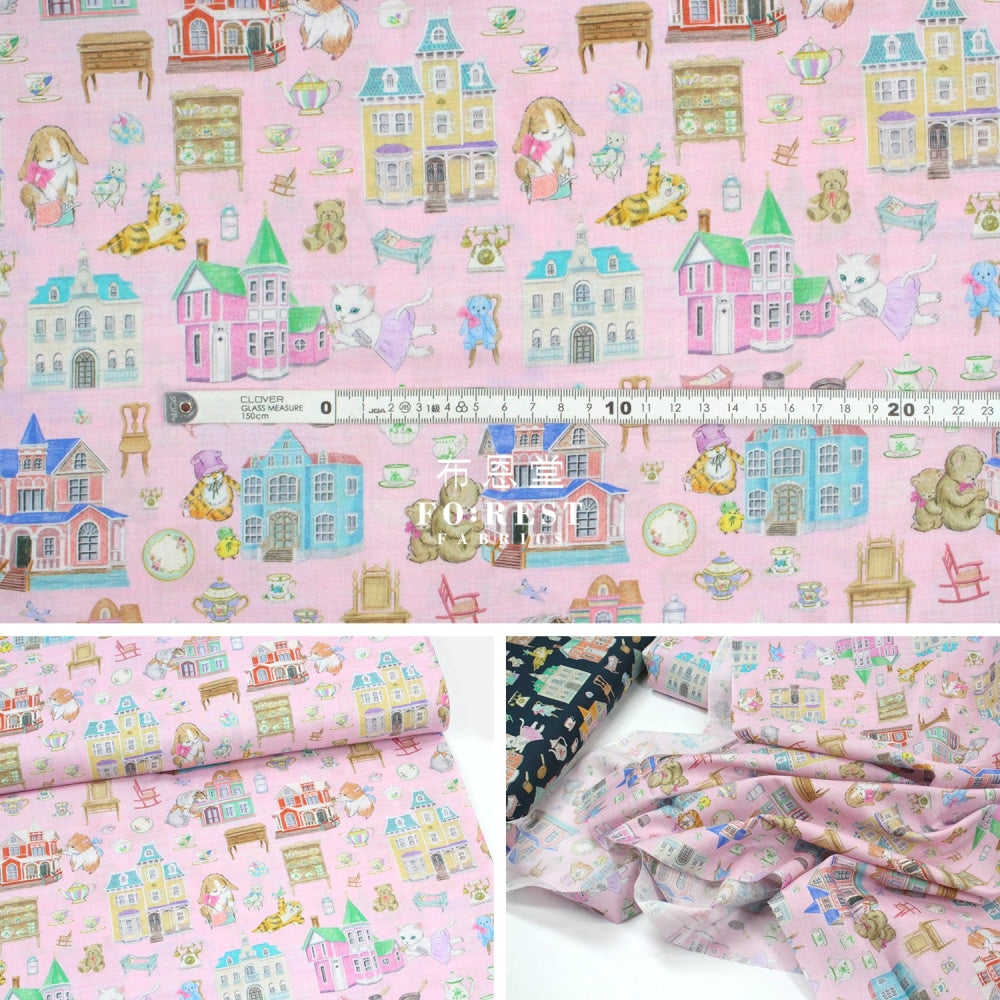 Cotton - Doll House Fabric Pink Lawn