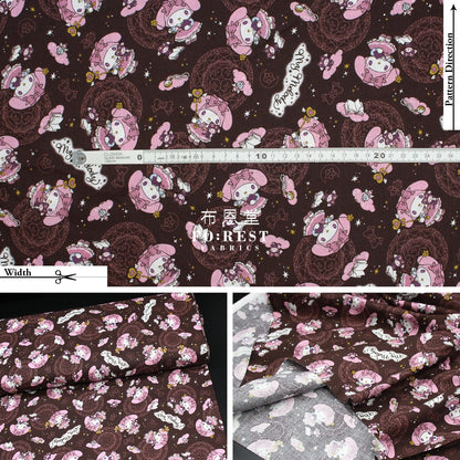 Cotton - Melody Fabric Darkbrown(Member)