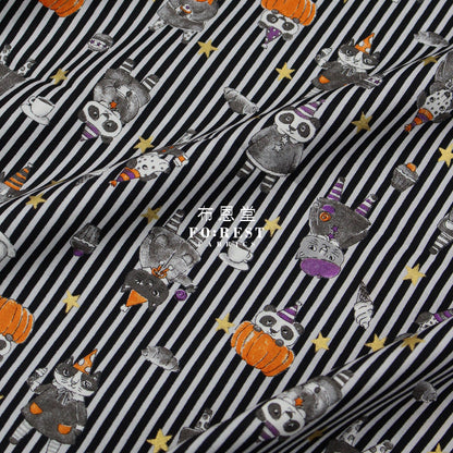 Cotton - Pumpkin Party Fabric Black 黑 Cotton