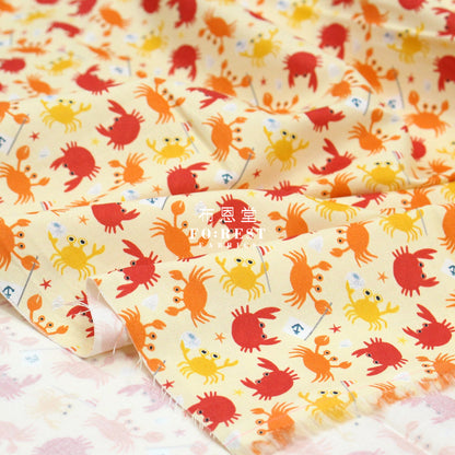 Cotton - Summer Beach Crabby Grabbers Fabric