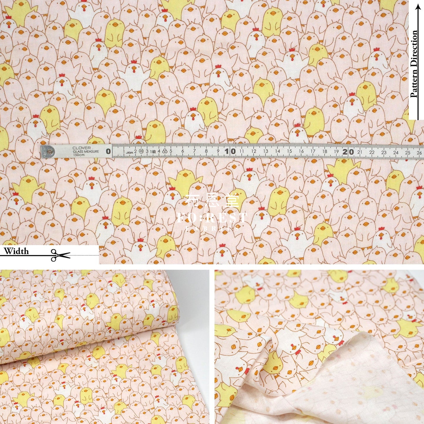 Double Gauze - Chicken Fabric Pink Double