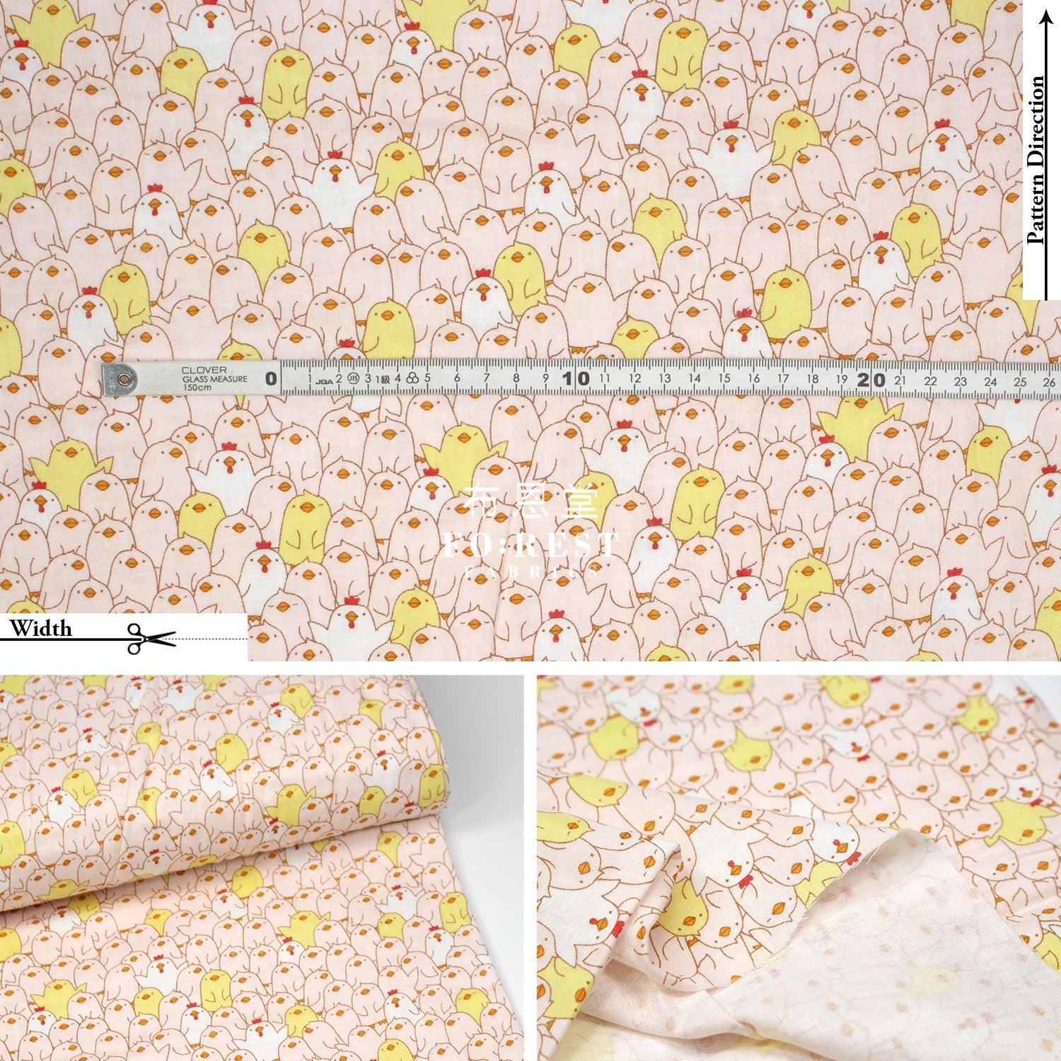 Double Gauze - Chicken Fabric Pink Double