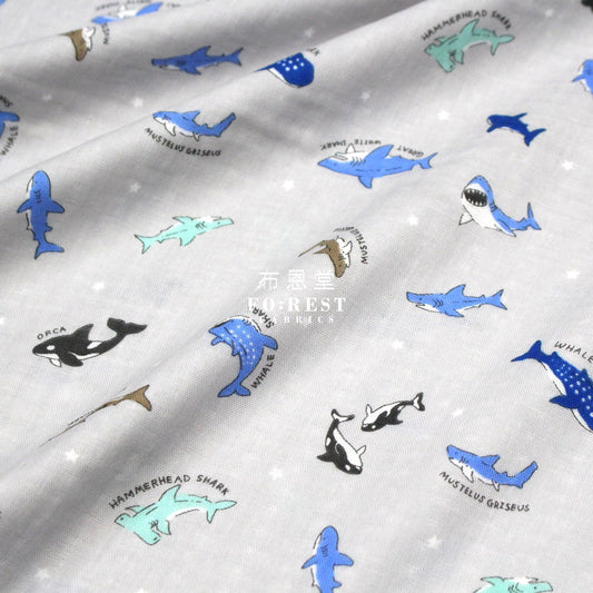 Double Gauze - Shark Fabric Gray Double