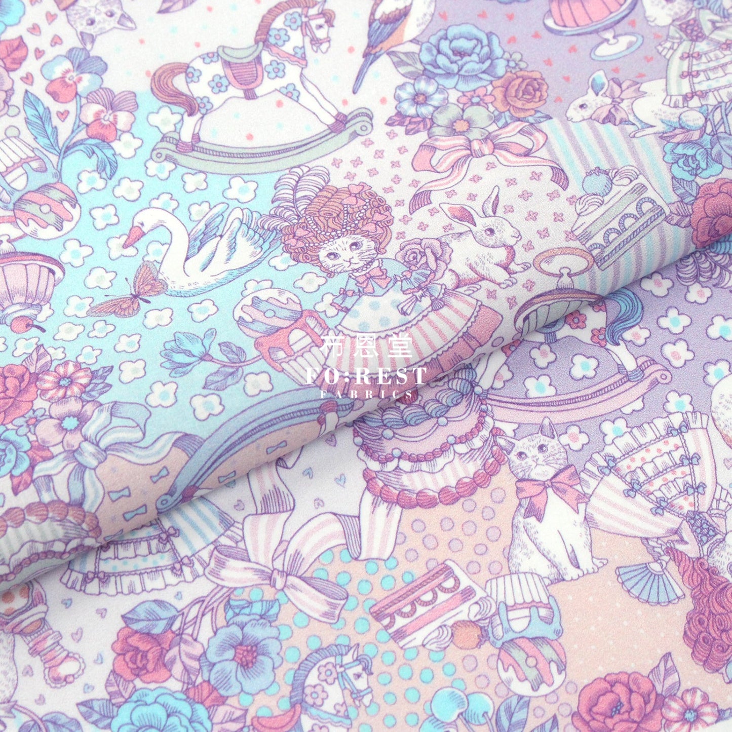 My Little Tailor - Lawn Cats Rondo Of Paris A Pink Fabric