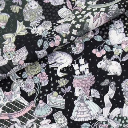 My Little Tailor - Lawn Cats Rondo Of Paris C Black Fabric