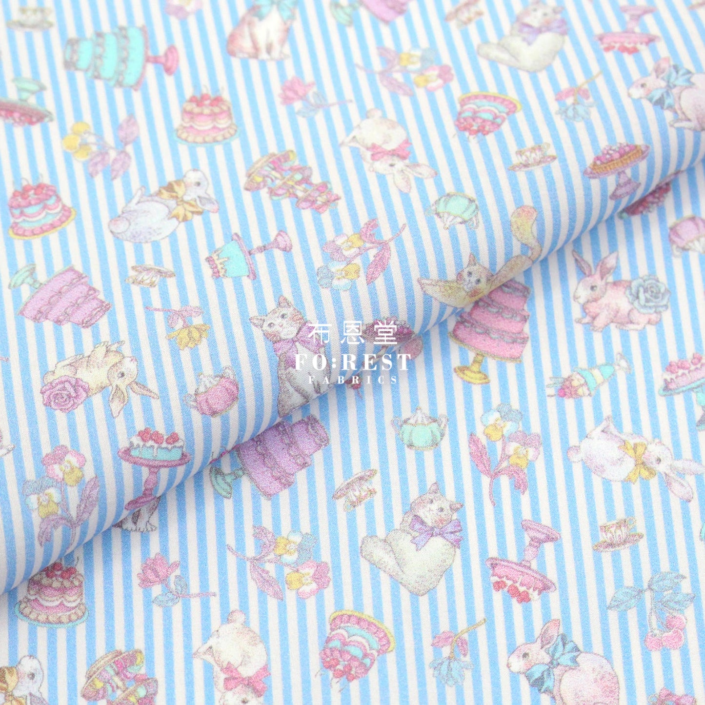 My Little Tailor - Lawn Cats Sweets Paradise D Fabric