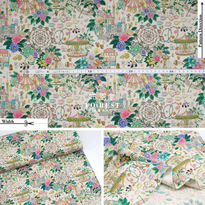 Pre Order Cotton Linen - Decoration Park Fabric A