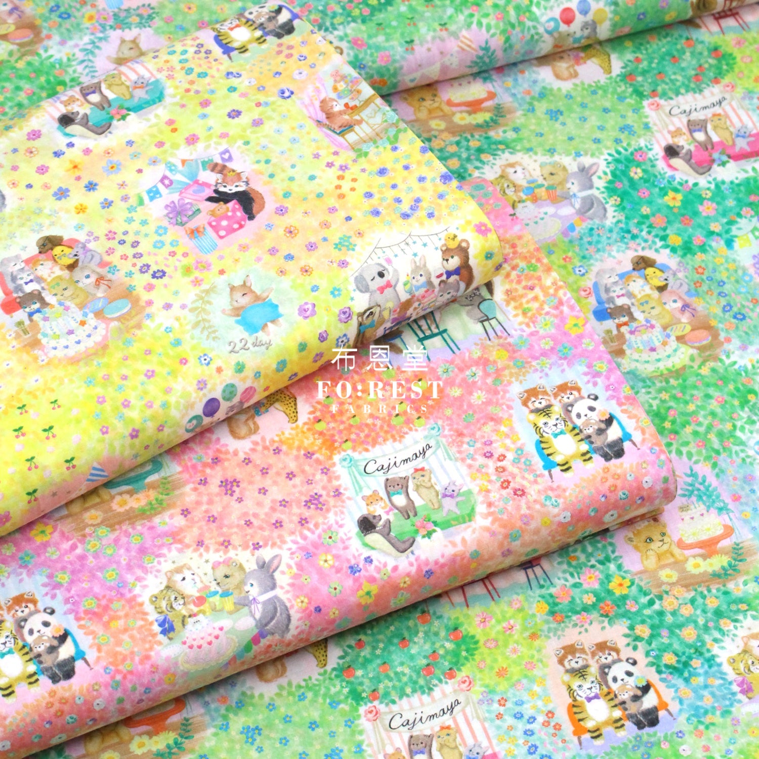 Pre Order Cotton - Mercine Birhtday Party Fabric A Lawn