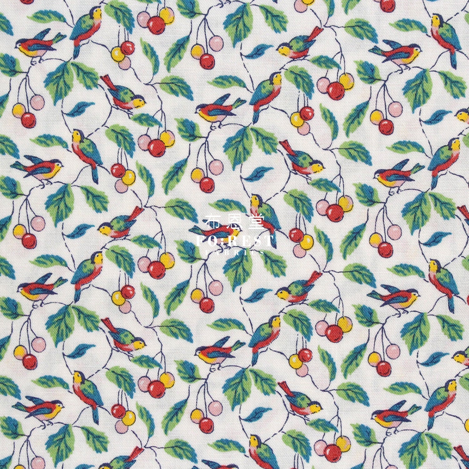 Quilting Liberty - Morning Birdsong B – FO:REST Fabric 布恩堂